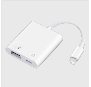 Cáp OTG USB Lightning to USB 3.0 kèm lỗ sạc pin chính hãng