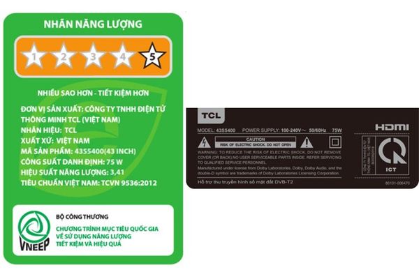 Google Tivi TCL Full HD 43 inch 43S5400A