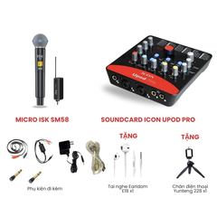 Bộ livestream ICON UPOD PRO - Micro không dây iSK SM58