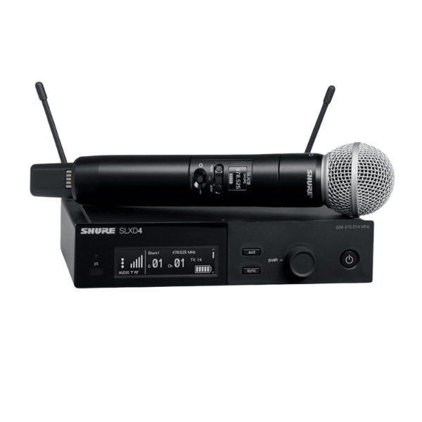 Bộ thu và phát kèm micro không dây Shure SLXD24A/SM58 - Micro không dây cầm tay (1mic)