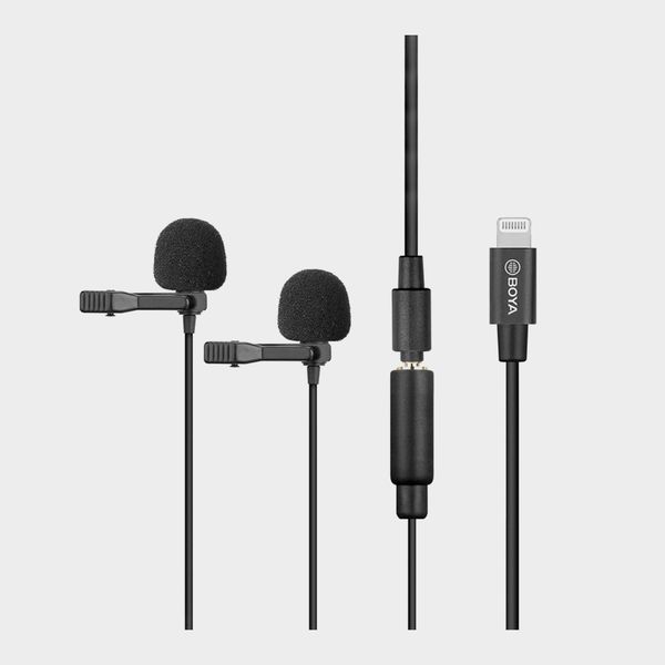 Micro thu âm Boya BY-M3D - Micro thu âm cài áo 2 mic ( Cổng type C )
