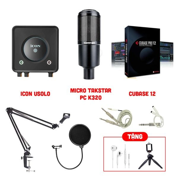 Bộ livestream Icon Usolo - Micro thu âm Takstar PC-K320