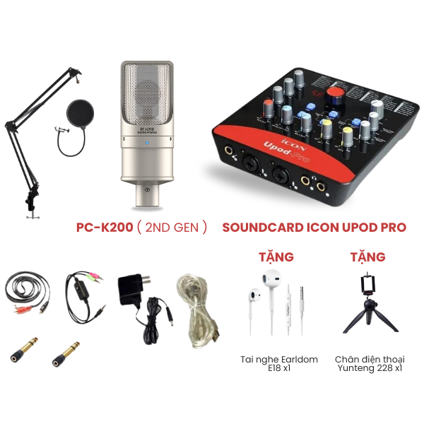 Combo Mic : PC K200 - Icon Upod Pro
