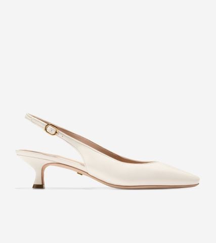 TAYLA KITTEN HEEL SLING PUMPS 45MM - BEIGE / 5.5 / MEDIUM