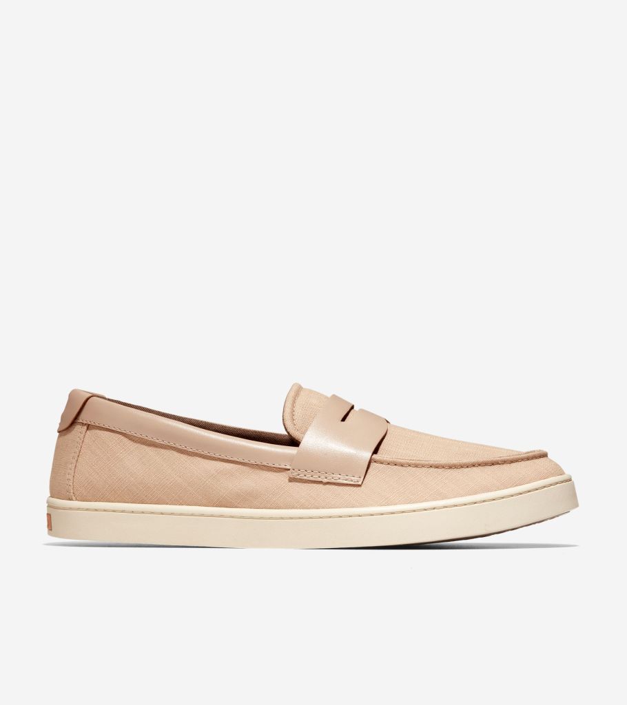Mocassini Uomo Cole Haan Pinch Weekender Penny Txt – Tomaia In Tessuto E Pelle, Dettagli Cuciti, Plantare In Twill