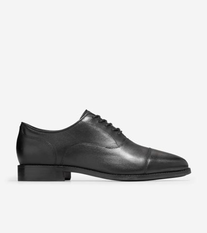 BROADWAY CAP TOE OXFORD - BLACK / 7 / WIDE