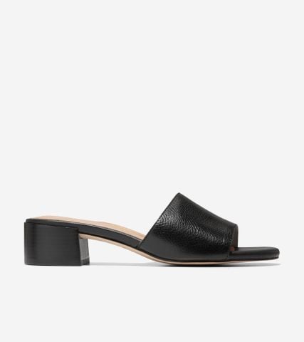 CALLI S.BAND BLK HEEL SANDAL 40MM - BLACK / 5 / Medium