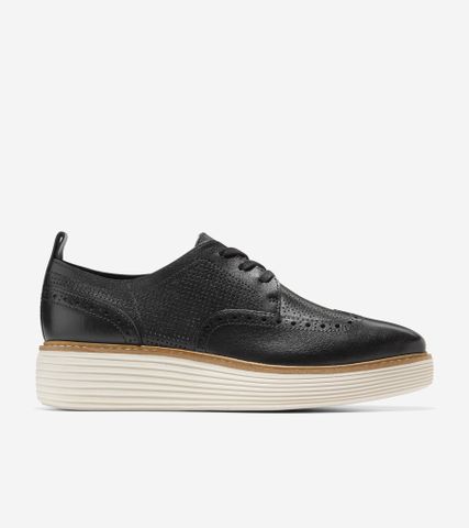 ØRIGINALGRAND PLATFORM WINGTIP OXFORD - BLACK / 5.5 / Wide