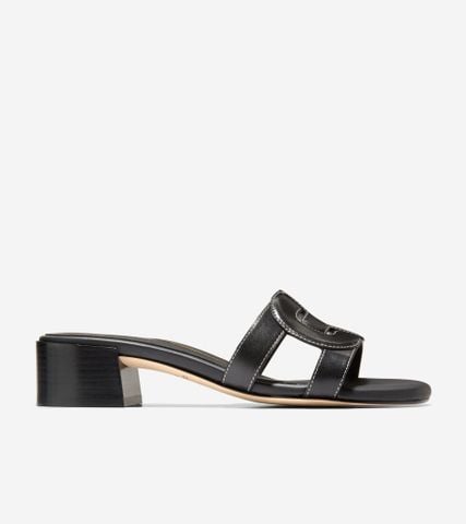 CHRISEE BLOCK HEEL SANDAL - Black / 5.5 / MEDIUM