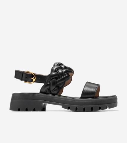 CRESSIDA LUG SANDALS - BLACK / 5.5 / MEDIUM