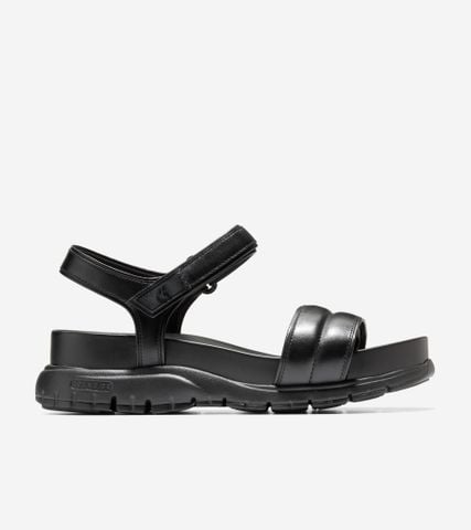 ZERØGRAND ANKLE STRAP SANDALS - BLACK / 5 / WIDE