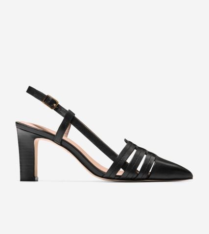 MYLAH HUARACHE SLINGBACK PUMPS - BLACK / 5.5 / Medium