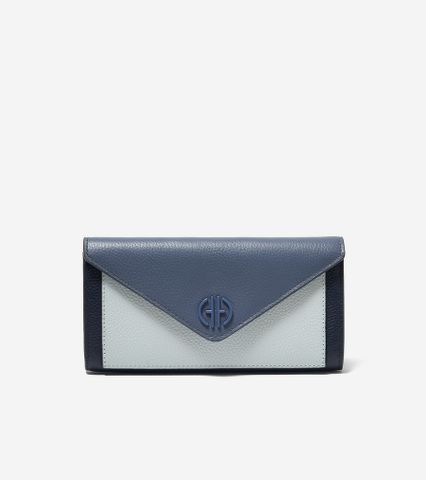 ENVELOPE FLAP WALLET - BLUE