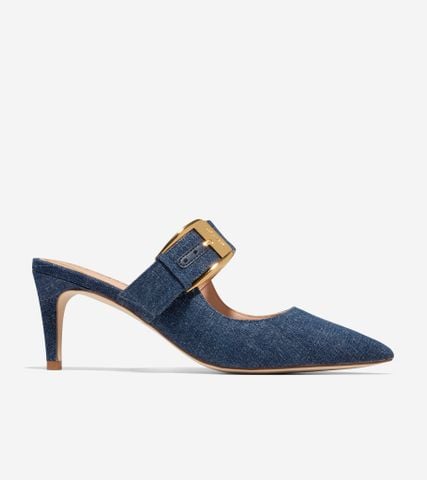 VANDAM BUCKLE MULE 65MM - BLUE / 5.5 / MEDIUM