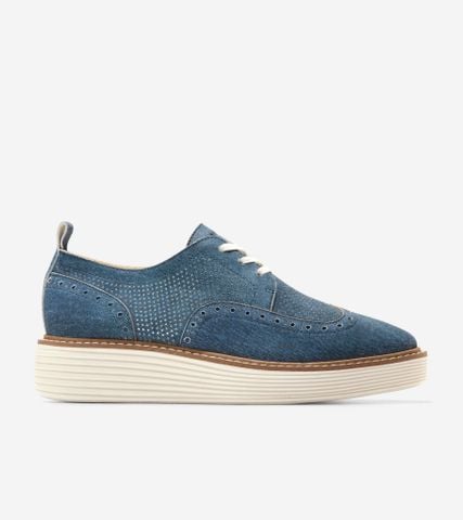 ØRIGINALGRAND PLATFORM WINGTIP OXFORD - Blue / 5 / WIDE