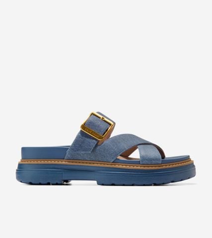 FRAYA SLIDE SANDAL - Blue / 5.5 / MEDIUM