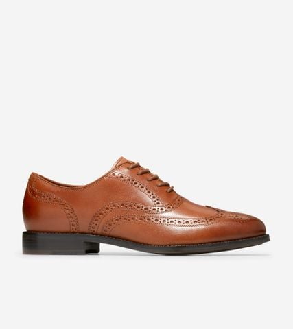 BROADWAY WINGTIP OXFORD - BROWN / 7 / WIDE