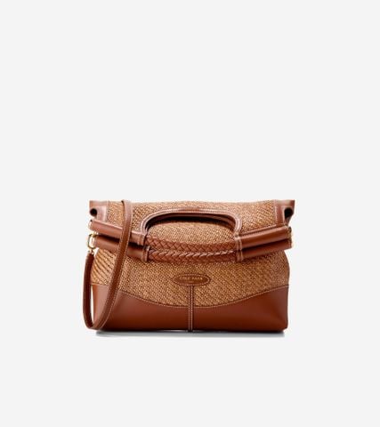 CAROLYN FOLDOVER TOTE - Brown