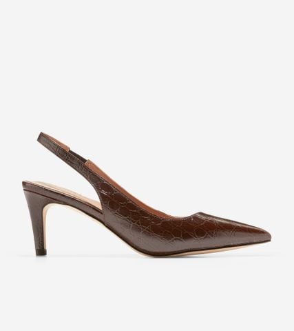 VANDAM SLING BACK PUMP 65MM - BROWN / 5