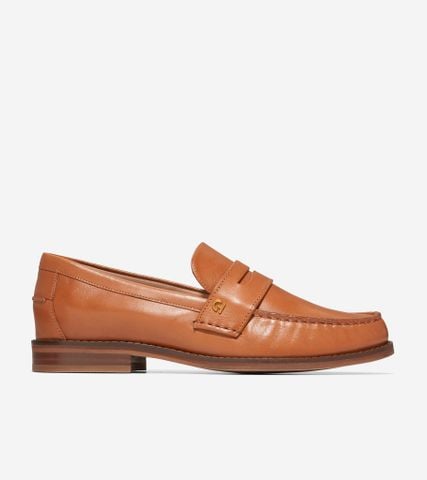 LUX PINCH PENNY LOAFER - BROWN / 5 / WIDE