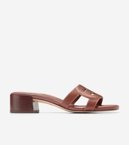 CHRISEE BLOCK HEEL SANDAL - Brown / 5.5 / MEDIUM