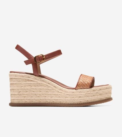 CLOUDFEEL KEETON ESPADRILLE FLATFORMS - BROWN / 5.5 / MEDIUM