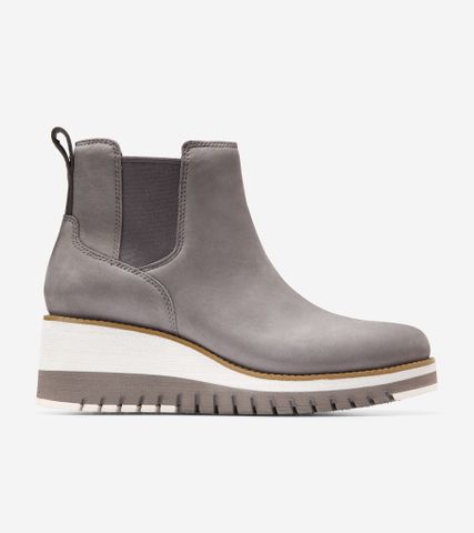 ZERØGRAND CITY WEDGE BOOT - CHARCOAL / 5