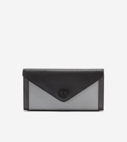 ENVELOPE FLAP WALLET - DARK BROWN