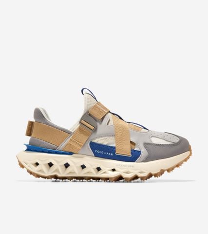 5.ZERØGRAND MONK STRAP RUNNER - GRAY / 7 / WIDE