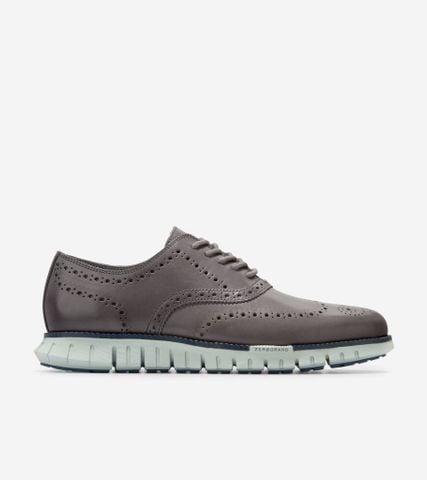 ZERØGRAND REMASTERED WINGTIP OXFORD - GRAY / 7 / WIDE