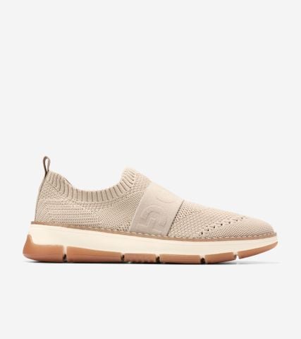 ZERØGRAND RELLA STITCHLITE SLIP ON SNEAKERS - IVORY / 5 / Wide