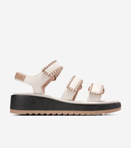 GRANDPRØ DAYLIN WDG TRIPLE STRAP SANDALS - IVORY / 5.5 / Medium