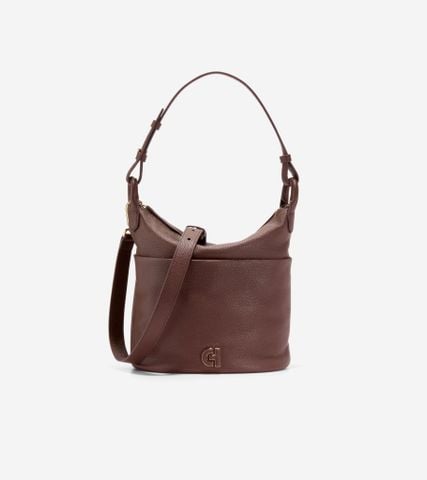 ESSENTIAL SOFT BUCKET BAG - MAHOGANY