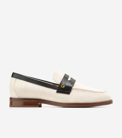 LUX PINCH PENNY LOAFER - NATURAL / 5 / WIDE