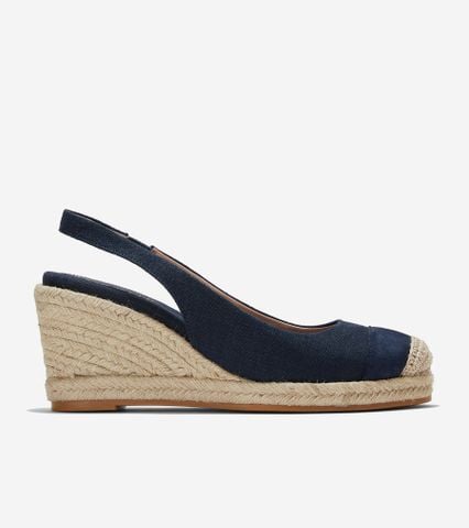 CLOUDFEEL ESPADRI WEDGE SLINGBBACK 80 - NAVY / 5 / Medium