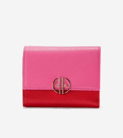 SMALL TRI-FOLD WALLET - PINK RED