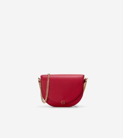 Evie Chain Saddle Bag - RED