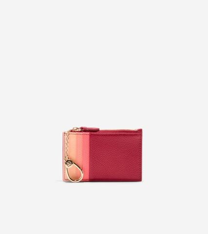 CARD CASE W/ZIP - RED