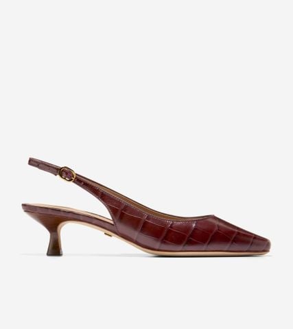 TAYLA KITTEN HEEL SLING PUMPS 45MM - RED / 5.5 / MEDIUM