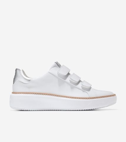 GRANDPRØ TOPSPIN TRIPLE STRAP SNEAKER - SILVER / 5 / MEDIUM