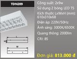  máng đèn lắp nổi, gắn nổi chóa phản quang duhal  2 bóng 6 tấc 2x 9w TDN209 