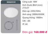  ĐÈN LED ỐP TRẦN DUHAL 18W SDGC0181 / SDGC 0181 / DGC0181 / DGC 0181 