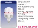  BÓNG ĐÈN LED DUHAL ĐỔI MÀU 30W KBBM0301 / KBBM 0301 - GẮN ĐUÔI VẶN (CHUI VẶN) LỚN E27 