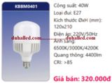  BÓNG ĐÈN LED DUHAL ĐỔI MÀU 40W KBBM0401 / KBBM 0401 - GẮN ĐUÔI VẶN (CHUI VẶN) LỚN E27 