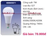  BÓNG ĐÈN LED DUHAL ĐỔI MÀU 7W KBBM0071 / KBBM 0071 - GẮN ĐUÔI VẶN (CHUI VẶN) LỚN E27 