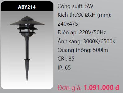  đèn rọi led chiếu điểm, rọi điểm cắm cỏ quan sát sân vườn sân vườn duhal aby214 5w 