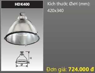  chóa đèn nhà xưởng công nghiệp duhal HDK400 