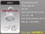  ĐÈN LON DOWNLIGHT ÂM TRẦN MẶT KÍNH DUHAL 5W LHK3.5 / LHK 3.5 