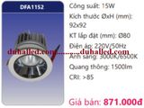  ĐÈN LED ÂM TRẦN CHIẾU ĐIỂM DUHAL 15W DFA1152 / DFA 1152 