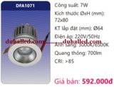  ĐÈN LED ÂM TRẦN CHIẾU ĐIỂM DUHAL 7W DFA1071 / DFA 1071 